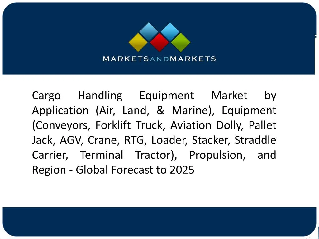 cargo handling equipment market by application