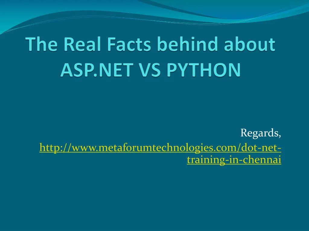 the real facts behind about asp net vs python