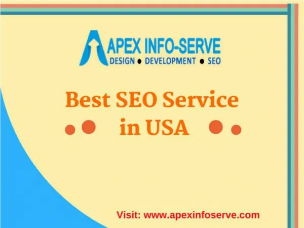 Get Best SEO Service in USA-Grow with Apex Info-Serve