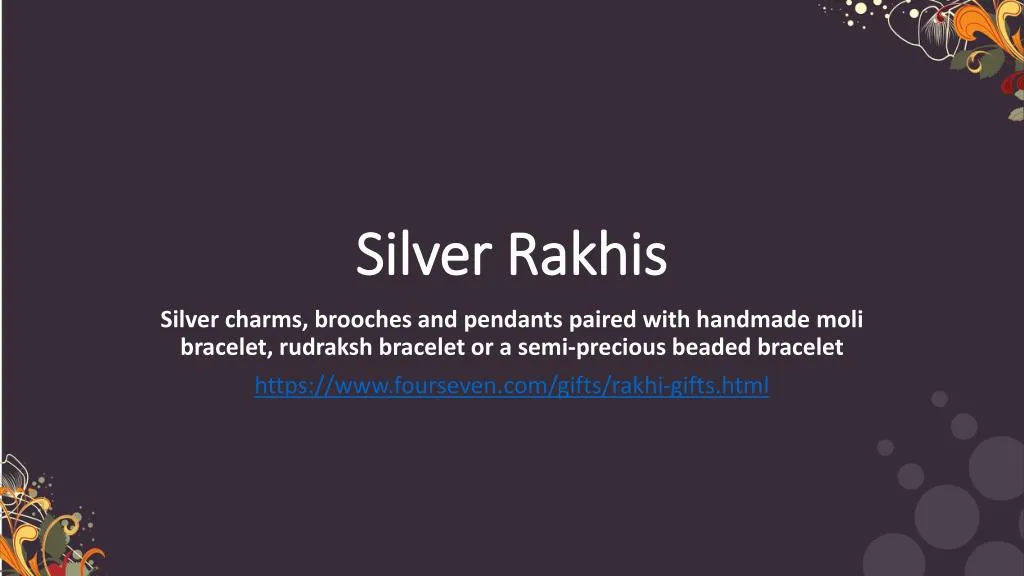 silver rakhis