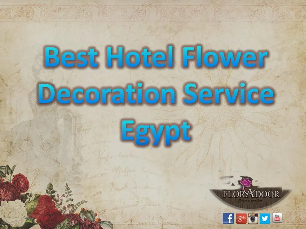 best hotel flower decoration service egypt
