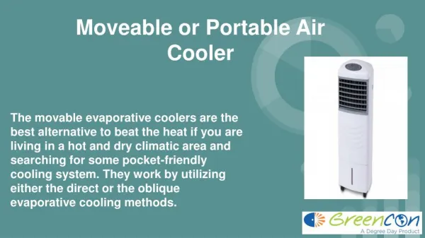 Movable Air Cooler the Perfect Alternative of Air Conditioner