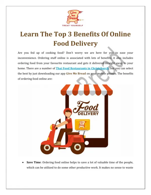 Learn The Top 3 Benefits Of Online Food Delivery