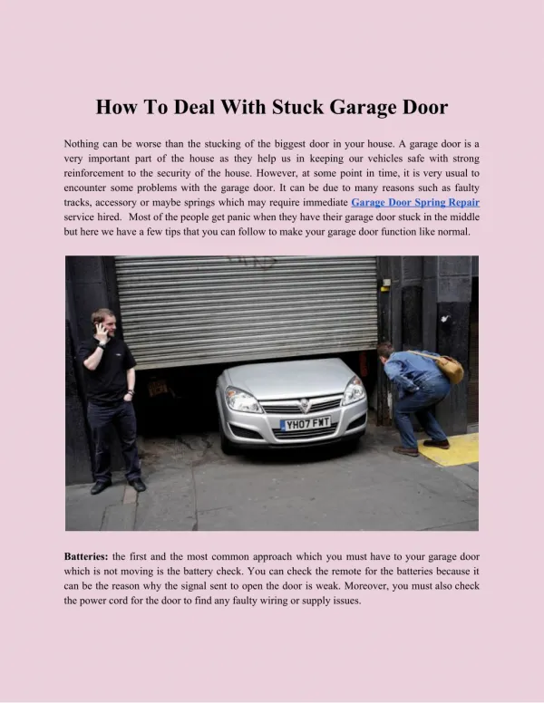 Garage Door Repair North Hollywood CA