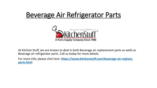 Beverage Air Refrigerator Parts