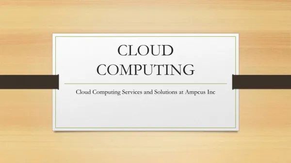 Cloud Computing Services at Unified IT Services