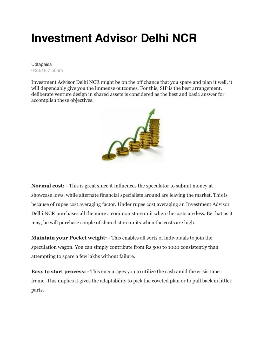 investment advisor delhi ncr