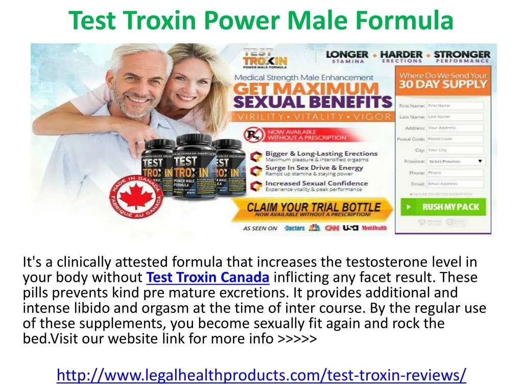 test troxin power male formula