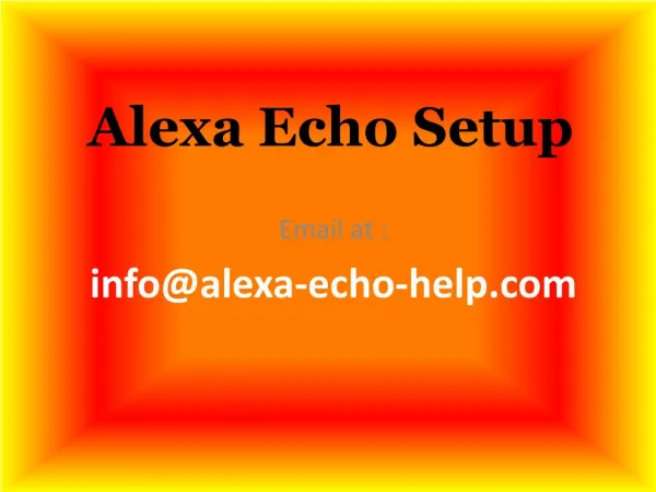 Amazon Alexa Echo Device Support Services