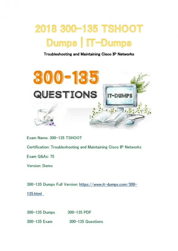 2018 Cisco 300-135 Real Dumps | IT-Dumps