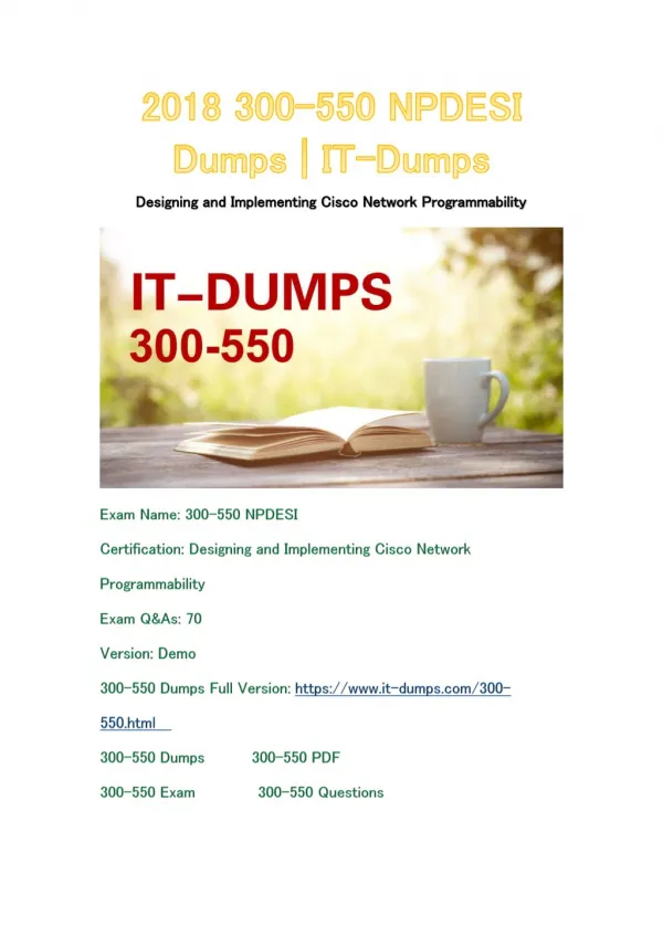 2018 Cisco 300-550 Real Dumps | IT-Dumps