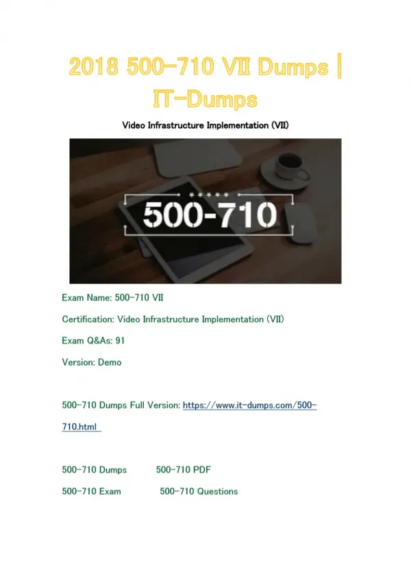2018 Cisco 500-710 Real Dumps | IT-Dumps
