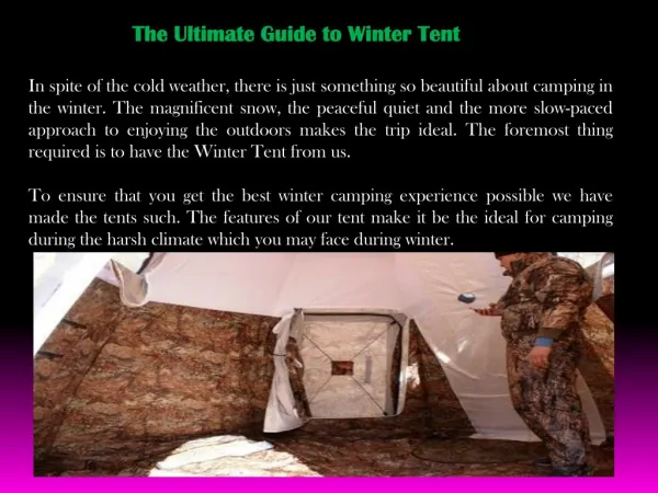The Ultimate Guide to Winter Tent