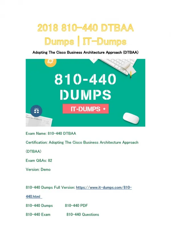 2018 Cisco 810-440 Real Dumps | IT-Dumps
