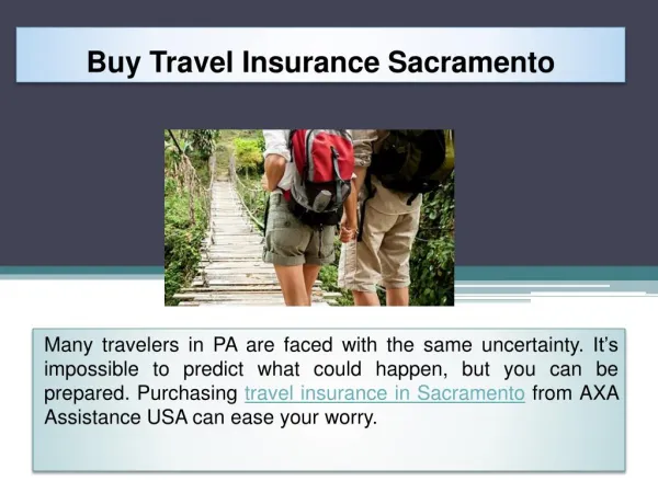 Buy Travel Insurance in Sacramento