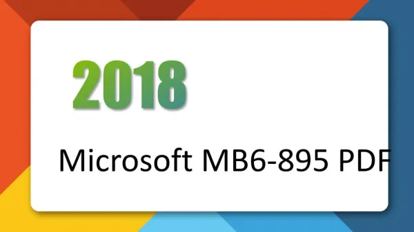2018 Microsoft MB6-895 Study Guide Killtest