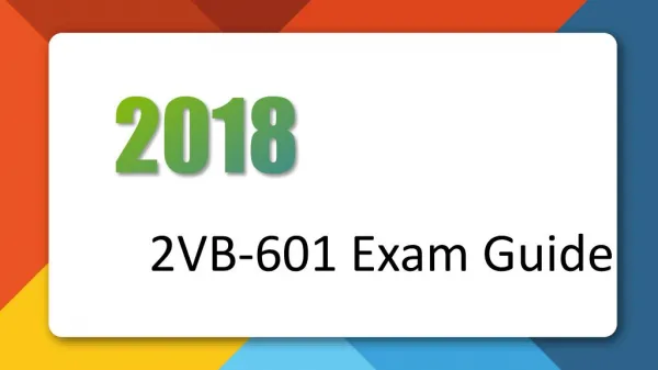 2018 VMware 2VB-601 Study Guide Killtest