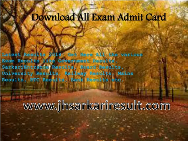 download all exam admit card