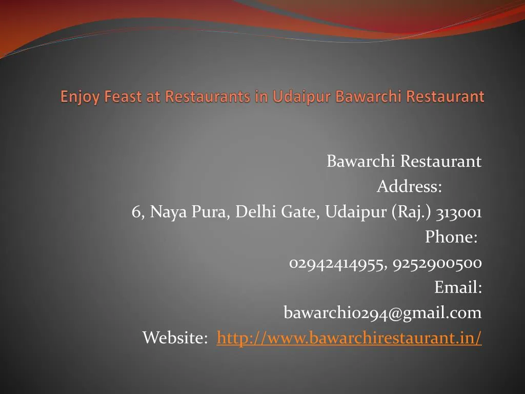 enjoy feast at restaurants in udaipur bawarchi restaurant