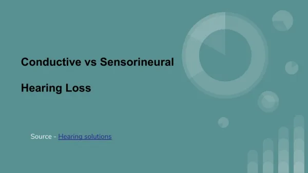 Conductive vs sensorineural hearing loss