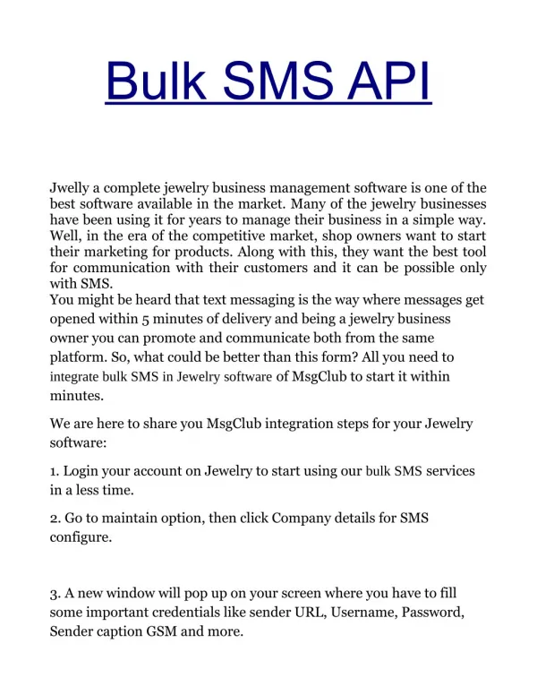 Premium SMS API For Business To Generate Leads