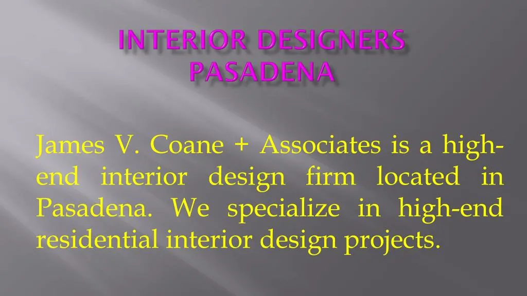 interior designers pasadena