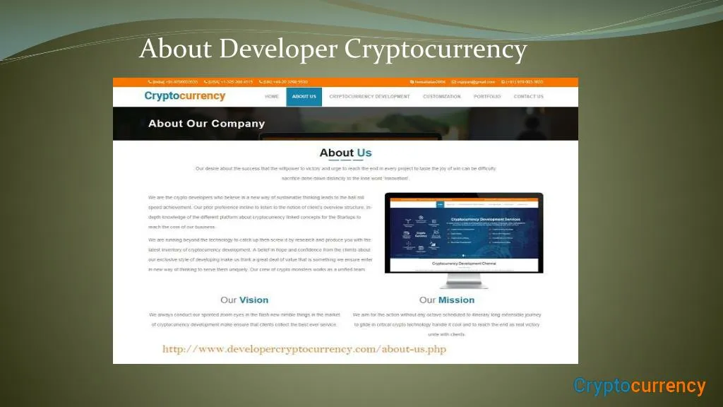 about developer cryptocurrency
