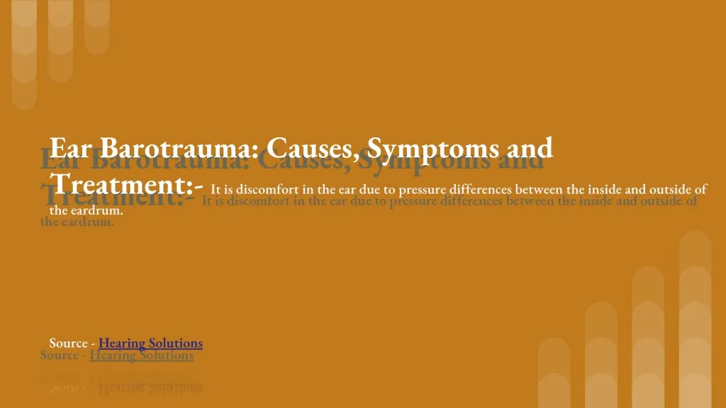 ear barotrauma causes symptoms and treatment