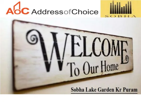 Sobha Lake Garden Pre Launch Project by Sobha Group
