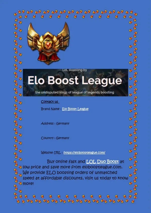League of Legends ELO Boost Service at Eloboostleague.com