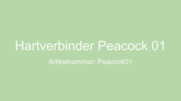Hartverbinder Peacock 01 - Dames Ketting Hanger