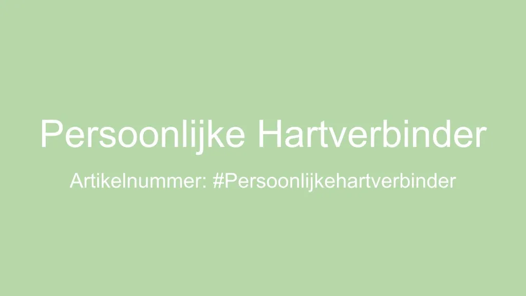 persoonlijke hartverbinder