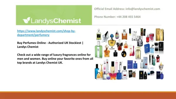Buy Perfumes Online - Authorised UK Stockist | Landys Chemist