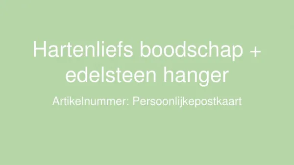 Hartenliefs boodschap edelsteen hanger - Dames Ketting Hanger