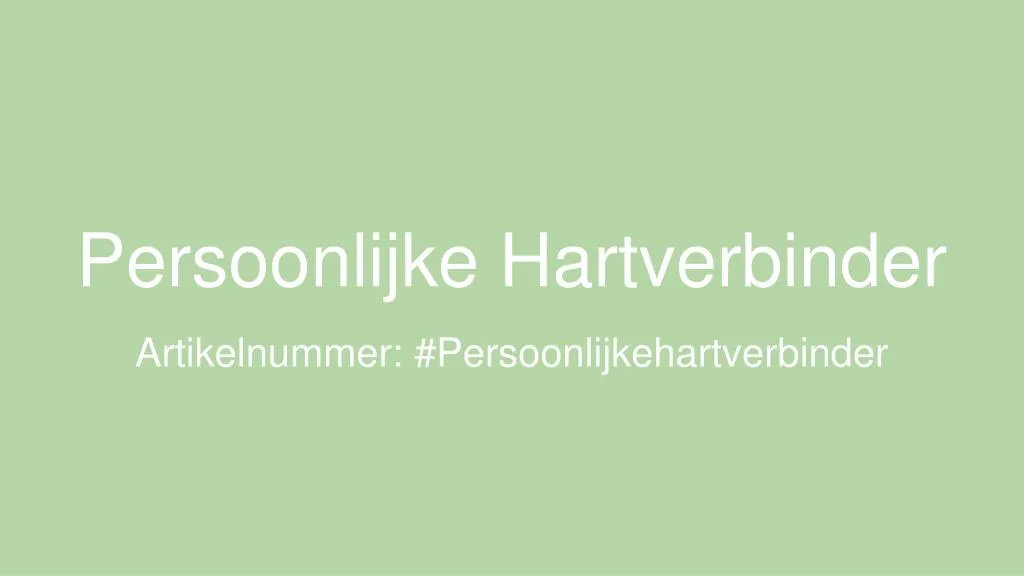 persoonlijke hartverbinder