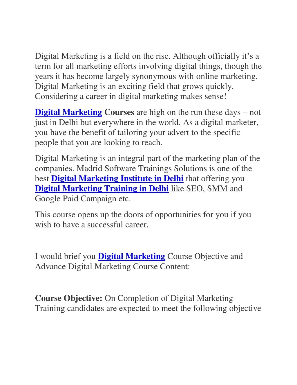 digital marketing is a field on the rise although