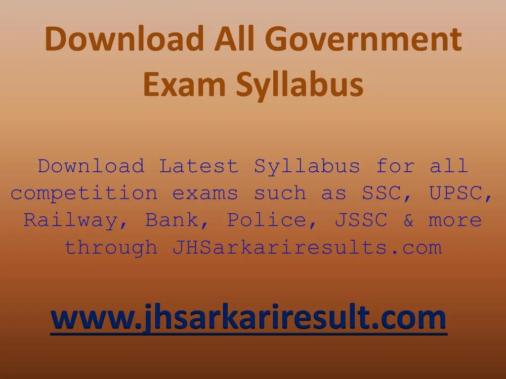 download all government exam syllabus