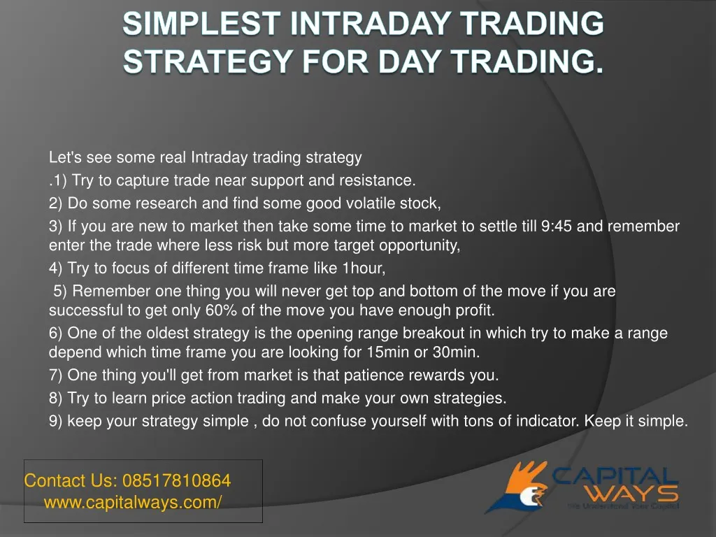 let s see some real intraday trading strategy