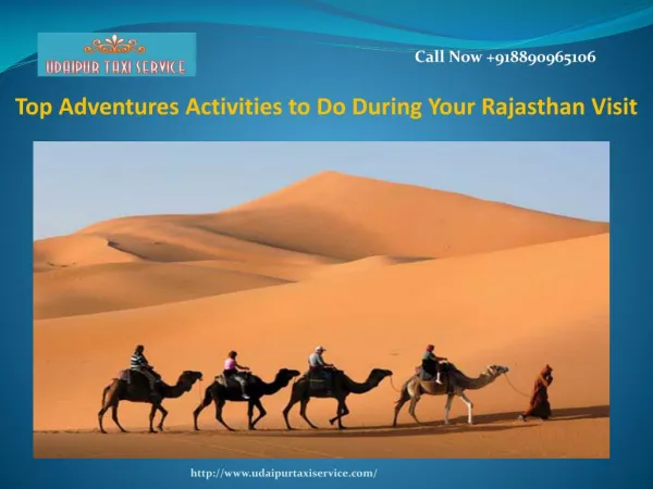 Top Adventures Activities to Do During Your Rajasthan Visit