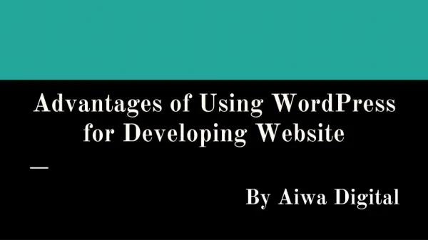 Wordpress Development Company in Dubai | Aiwa Digital