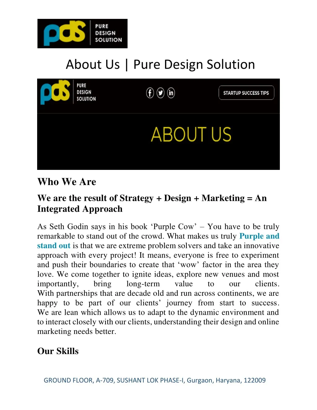about us pure design solution