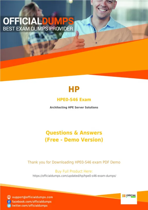 70-741 Exam Questions - Affordable HP HPE0-S46 Exam Dumps - 100% Passing Guarantee