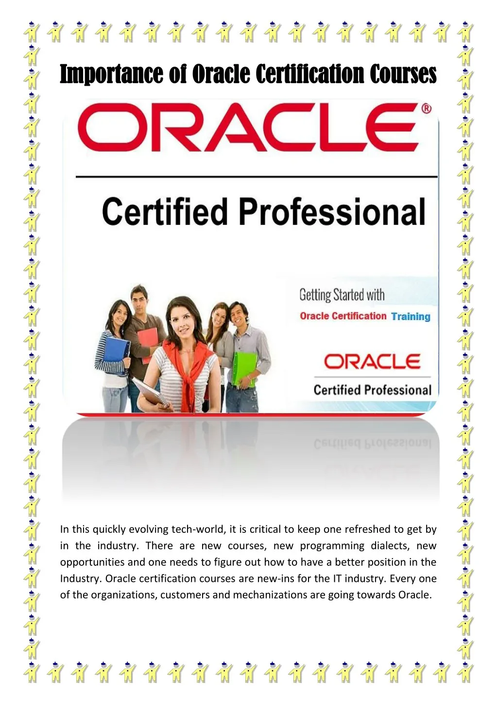 importance of oracle certification courses