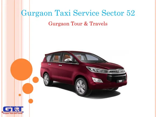 Gurgaon Taxi Service Sector 52