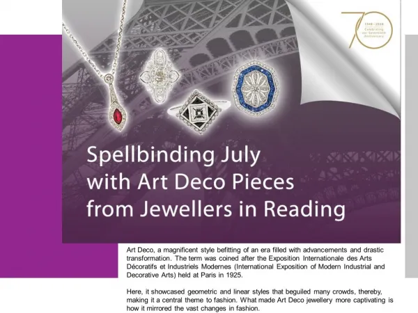 Spellbinding July with Art Deco Pieces from Jewellers in Reading