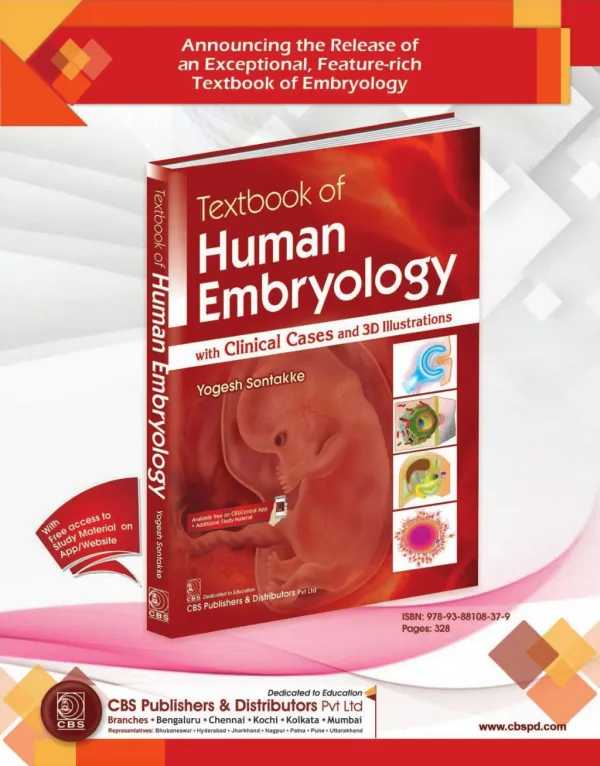TEXTBOOK OF HUMAN EMBRYOLOGY WITH CLINICAL CASES AND 3D ILLUSTRATIONS