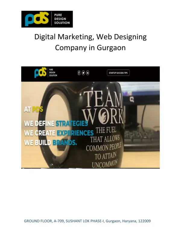 Digital Marketing, Web Designing Company in Gurgaon | PDS