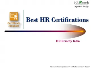 HR Certifications, HR Certification Course, HR Certification Courses in Pune, HR Training classes in Pune, HR Classes, H - slide 1