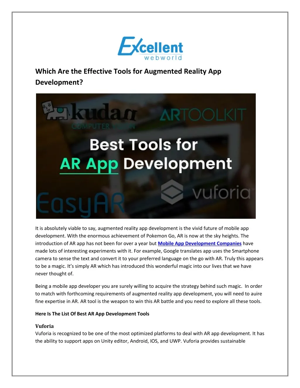 which are the effective tools for augmented