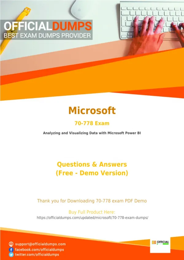 70-778 - Learn Through Valid Microsoft 70-778 Exam Dumps - Real 70-778 Exam Questions